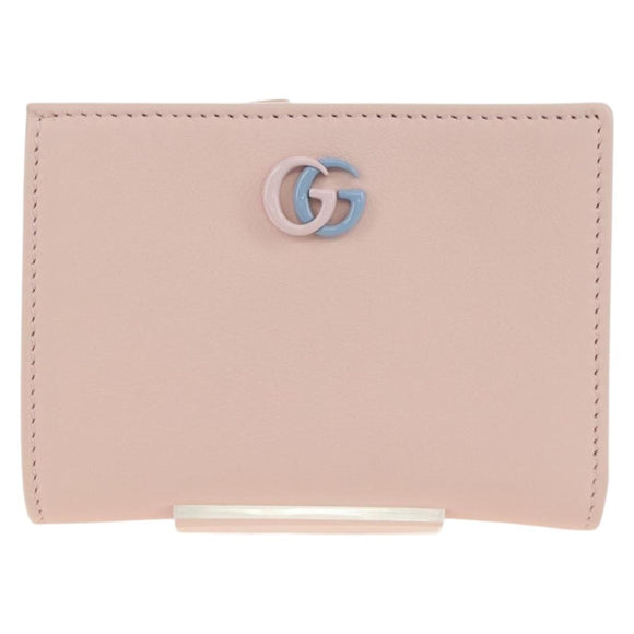 GUCCI Bifold Wallet Leather Pink Gold 790063 Auth BA12476M