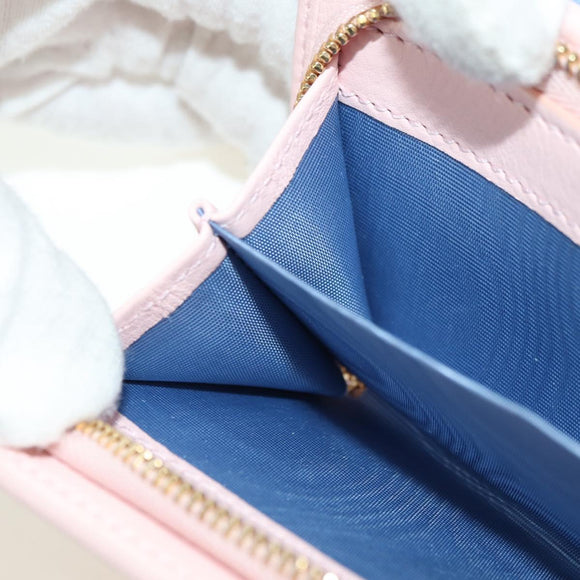 GUCCI Bifold Wallet Leather Pink Gold 790063 Auth BA12476M