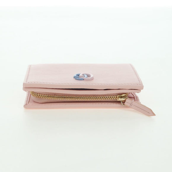 GUCCI Bifold Wallet Leather Pink Gold 790063 Auth BA12476M