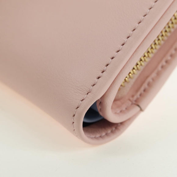 GUCCI Bifold Wallet Leather Pink Gold 790063 Auth BA12476M