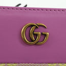 GUCCI GG Canvas Bifold Portemonnee Roze Goud 783121 Auth BA12478M-17