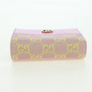 GUCCI GG Canvas Bifold Portemonnee Roze Goud 783121 Auth BA12478M-6