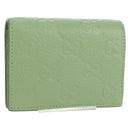 GUCCI GG Canvas Guccissima Bifold Wallet Leather Green Gold 815901 Auth BA12479M-1