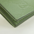 GUCCI GG Canvas Guccissima Bifold Wallet Leather Green Gold 815901 Auth BA12479M-15