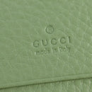 GUCCI GG Canvas Guccissima Bifold Wallet Leather Green Gold 815901 Auth BA12479M-17