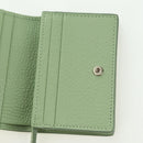 GUCCI GG Canvas Guccissima Bifold Wallet Leather Green Gold 815901 Auth BA12479M-19