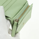 GUCCI GG Canvas Guccissima Bifold Wallet Leather Green Gold 815901 Auth BA12479M-9