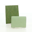 GUCCI GG Canvas Guccissima Bifold Wallet Leather Green Gold 815901 Auth BA12479M-12