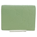 GUCCI GG Canvas Guccissima Bifold Wallet Leather Green Gold 815901 Auth BA12479M-13