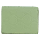 GUCCI GG Canvas Guccissima Bifold Wallet Leather Green Gold 815901 Auth BA12479M-2