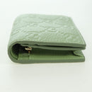GUCCI GG Canvas Guccissima Bifold Wallet Leather Green Gold 815901 Auth BA12479M-3