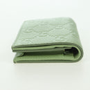 GUCCI GG Canvas Guccissima Bifold Wallet Leather Green Gold 815901 Auth BA12479M-4