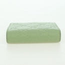 GUCCI GG Canvas Guccissima Bifold Wallet Leather Green Gold 815901 Auth BA12479M-5