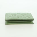 GUCCI GG Canvas Guccissima Bifold Wallet Leather Green Gold 815901 Auth BA12479M-6