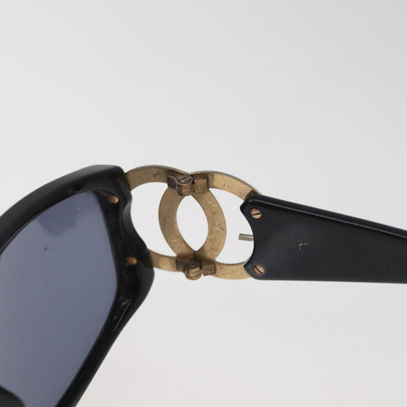 CHANEL Sunglasses plastic Black CC Auth BA12482