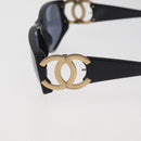 CHANEL Sunglasses plastic Black CC Auth BA12482-8
