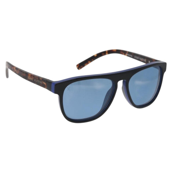 LOUIS VUITTON Tortoise Pattern Sunglasses plastic Blue LV Auth BA12483A
