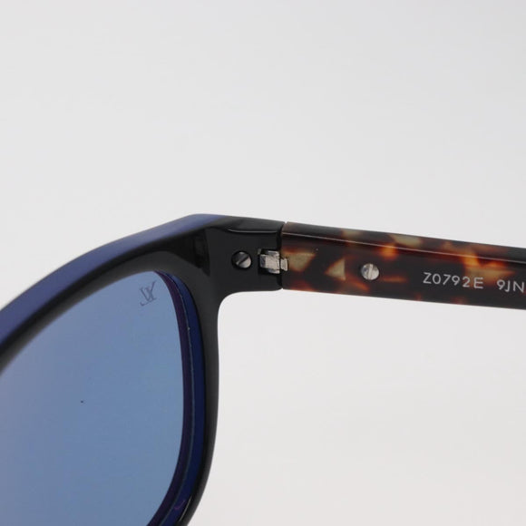 LOUIS VUITTON Tortoise Pattern Sunglasses plastic Blue LV Auth BA12483A