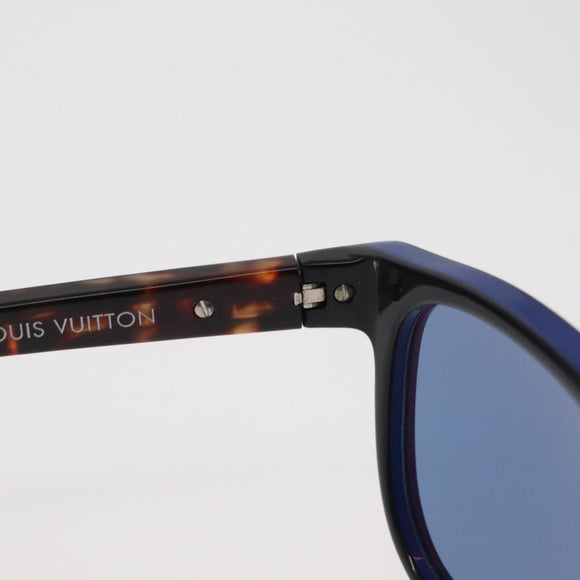 LOUIS VUITTON Tortoise Pattern Sunglasses plastic Blue LV Auth BA12483A