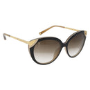 LOUIS VUITTON Sunglasses metal Brown LV Auth BA12484A-1