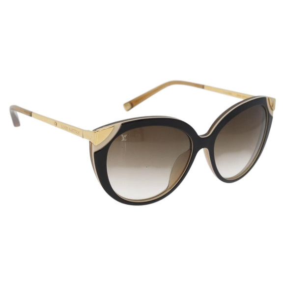 LOUIS VUITTON Sunglasses metal Brown LV Auth BA12484A