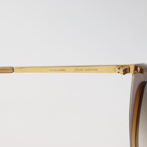 LOUIS VUITTON Sunglasses metal Brown LV Auth BA12484A