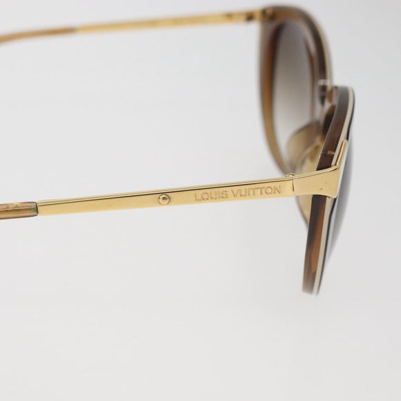 LOUIS VUITTON Sunglasses metal Brown LV Auth BA12484A