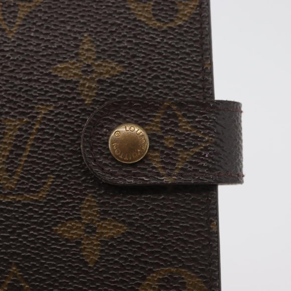 LOUIS VUITTON Monogram Agenda PM Day Planner Cover R20005 LV Auth BA12488