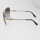 BVLGARI Sunglasses metal Brown Auth BA12489A-8