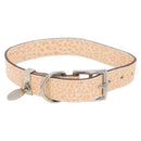 HERMES Collar Dog Leash Leather Orange Silver LV Auth BA12490V-1