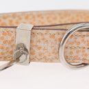 HERMES Collar Dog Leash Leather Orange Silver LV Auth BA12490V-9