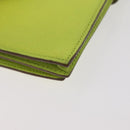 HERMES Bearn Soufflet Wallet Leather Green Auth BA12491A-15