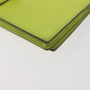 HERMES Bearn Soufflet Wallet Leather Green Auth BA12491A-16