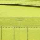 HERMES Bearn Soufflet Wallet Leather Green Auth BA12491A-17