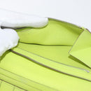 HERMES Bearn Soufflet Wallet Leather Green Auth BA12491A-11