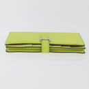 HERMES Bearn Soufflet Wallet Leather Green Auth BA12491A-6