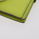 HERMES Bearn Soufflet Wallet Leather Green Auth BA12491A-7