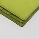 HERMES Bearn Soufflet Wallet Leather Green Auth BA12491A-14