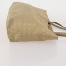 CHANEL Tote Bag Nylon 2 Set Silver Beige CC Auth BA12495-12
