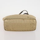 CHANEL Tote Bag Nylon 2 Set Silver Beige CC Auth BA12495-15