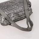 CHANEL Tote Bag Nylon 2 Set Silver Beige CC Auth BA12495-5