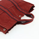 HERMES Fourre Tout Hand Bag Cotton 2 Set Red Green Auth BA12496-5
