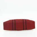 HERMES Fourre Tout Hand Bag Cotton 2 Set Red Green Auth BA12496-6
