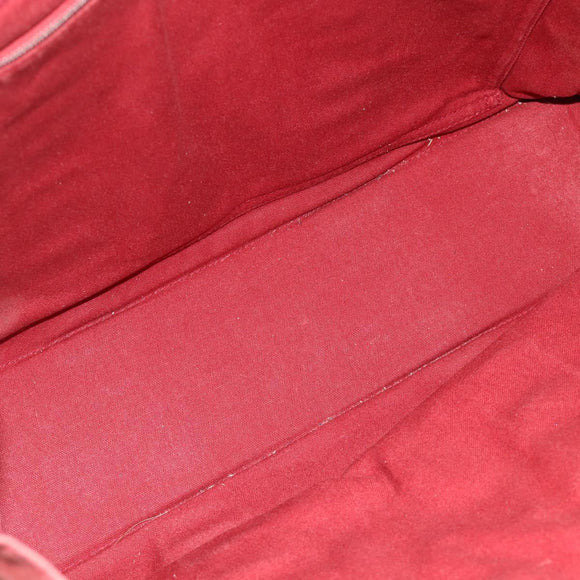 HERMES Fourre Tout Hand Bag Cotton 2 Set Red Green Auth BA12496