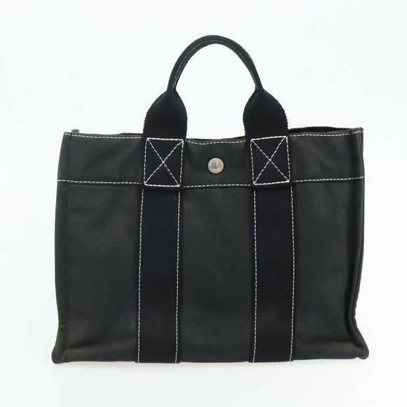 HERMES Fourre Tout Hand Bag Cotton 2 Set Red Green Auth BA12496