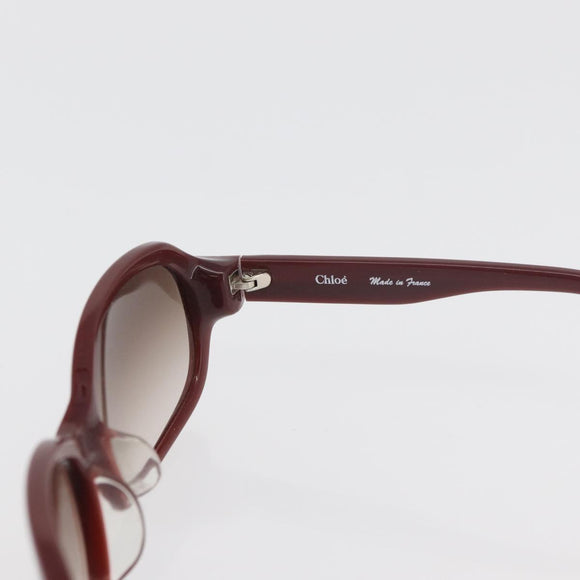 Chloe Sunglasses plastic 2 Set Brown Bordeaux Auth BA12498