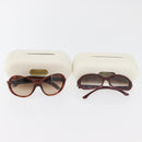 Chloe Sunglasses plastic 2 Set Brown Bordeaux Auth BA12498-18