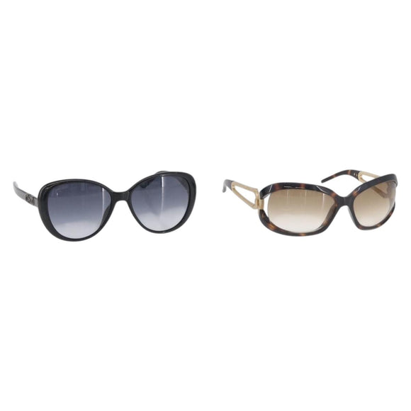 Jimmy Choo Sunglasses plastic 2 Set Brown Black Auth BA12499