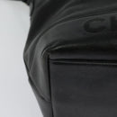 CHANEL Shoulder Bag Caviar Skin Black Silver CC Auth BA125-17