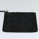 CHANEL Shoulder Bag Caviar Skin Black Silver CC Auth BA125-21